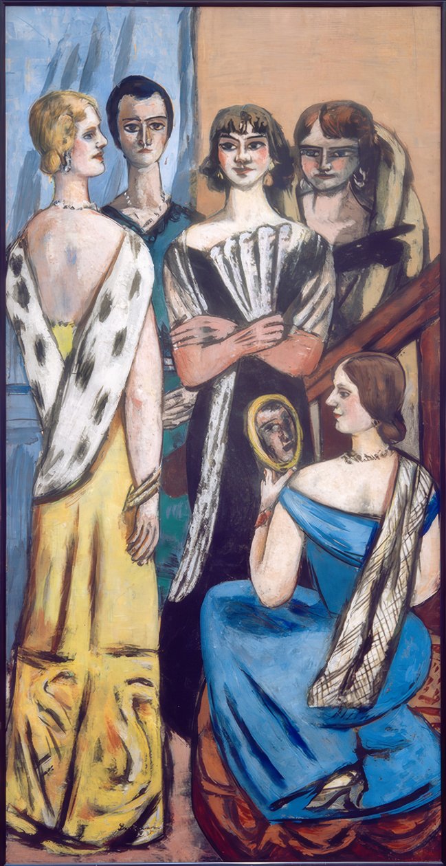 Stor bild av kvinnor (fem kvinnor) av Max Beckmann