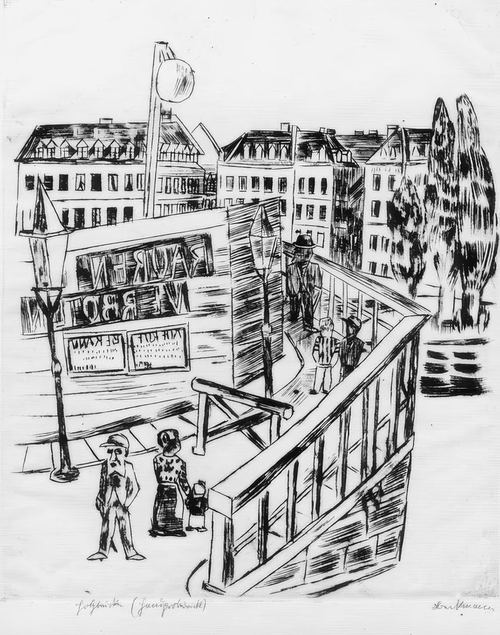 Träbro av Max Beckmann