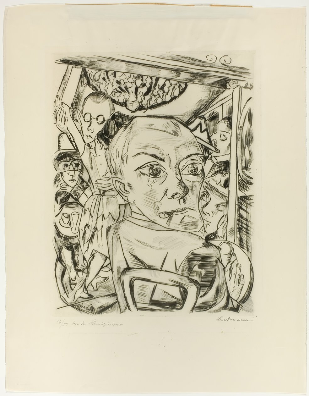 Queen Bar (självporträtt) av Max Beckmann