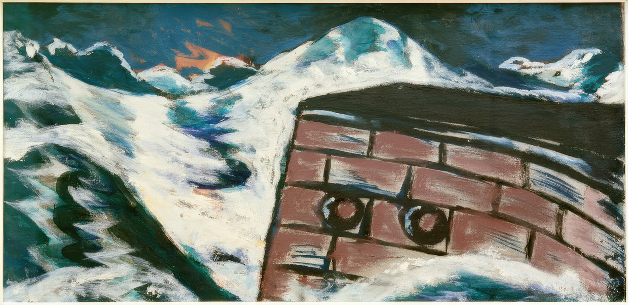 Landning kaj i en storm av Max Beckmann