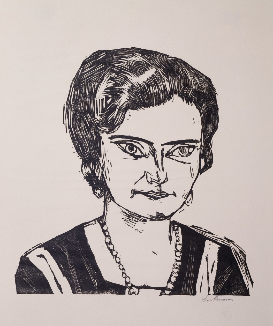 Porträtt av fru HM (Naila) av Max Beckmann