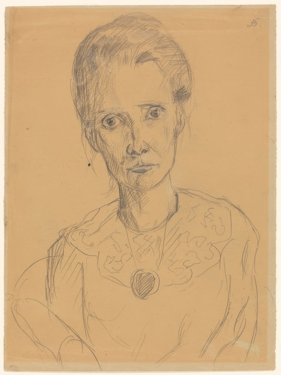 Porträtt av en kvinna av Max Beckmann