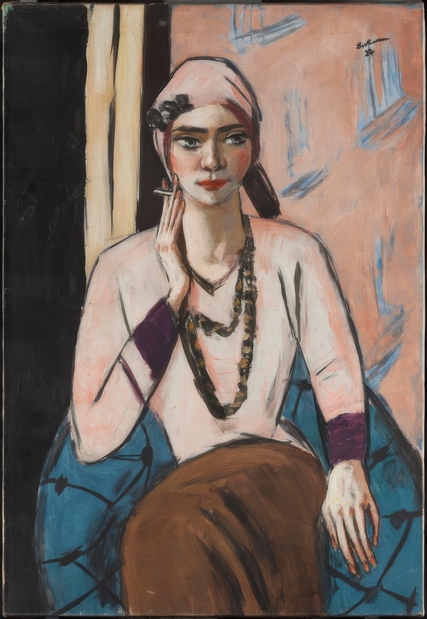 Quappi i rosa tröja av Max Beckmann