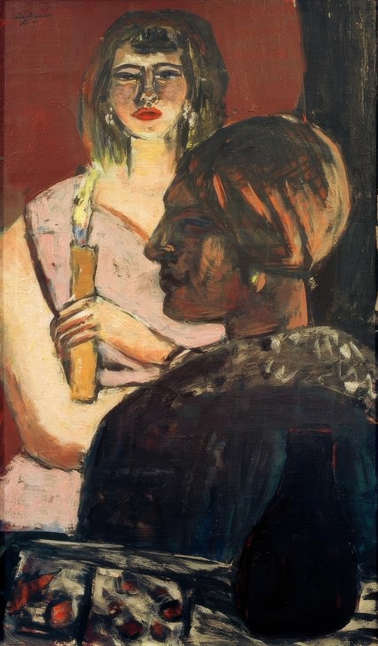 Quappi och indianer av Max Beckmann