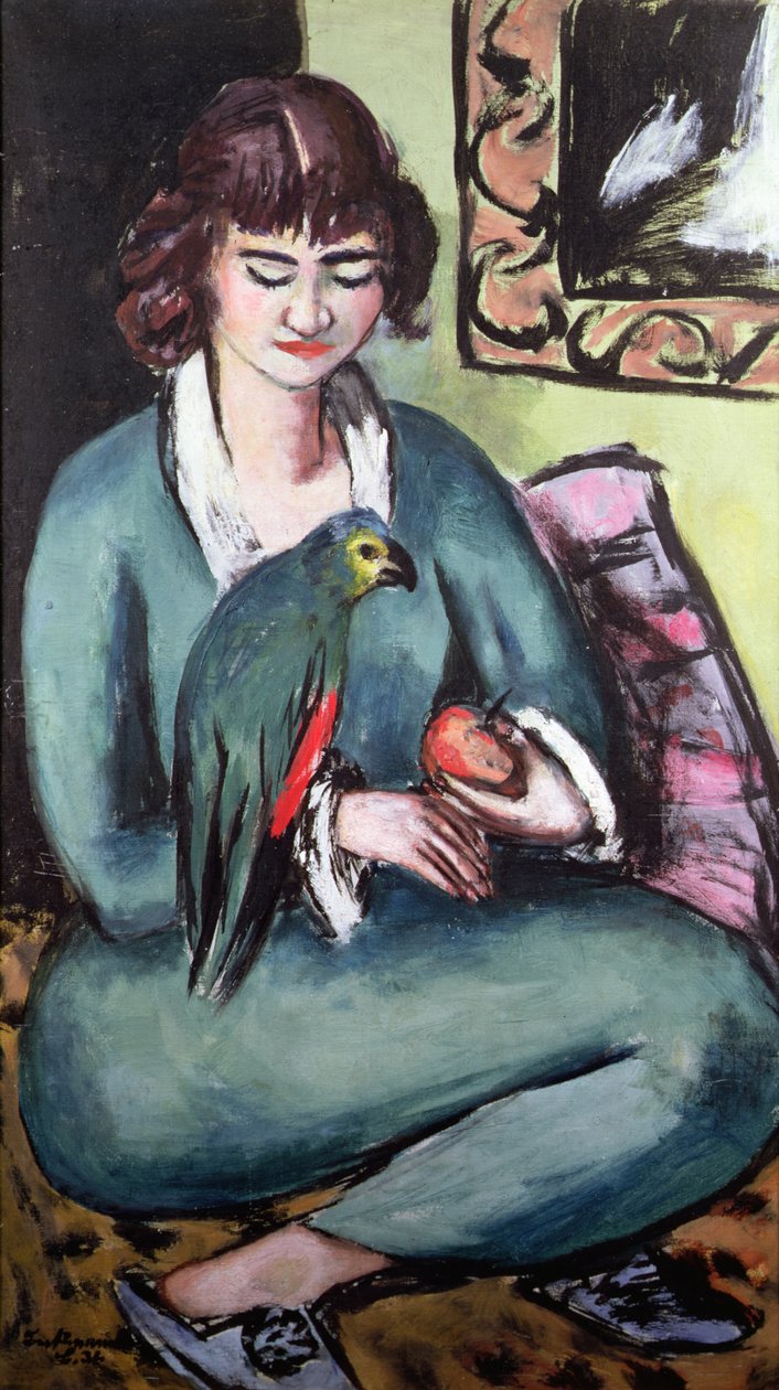 Quappie med en papegoja av Max Beckmann