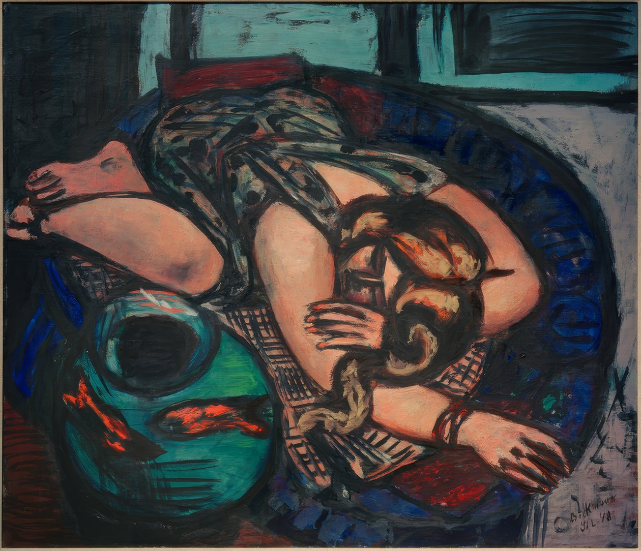 Vilande tjej av Max Beckmann