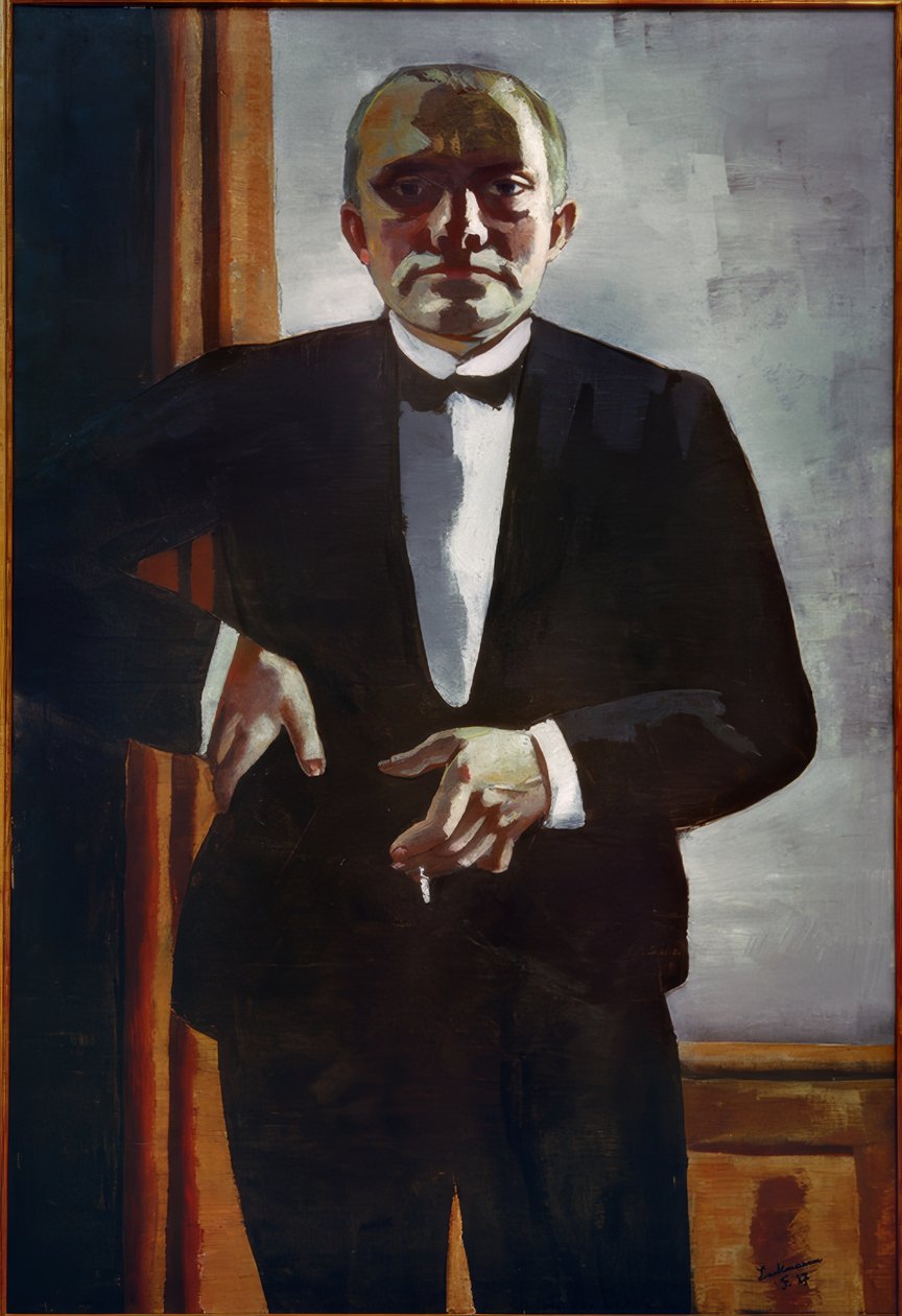 Självporträtt i smoking av Max Beckmann