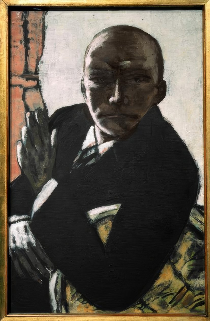 Självporträtt i svart av Max Beckmann
