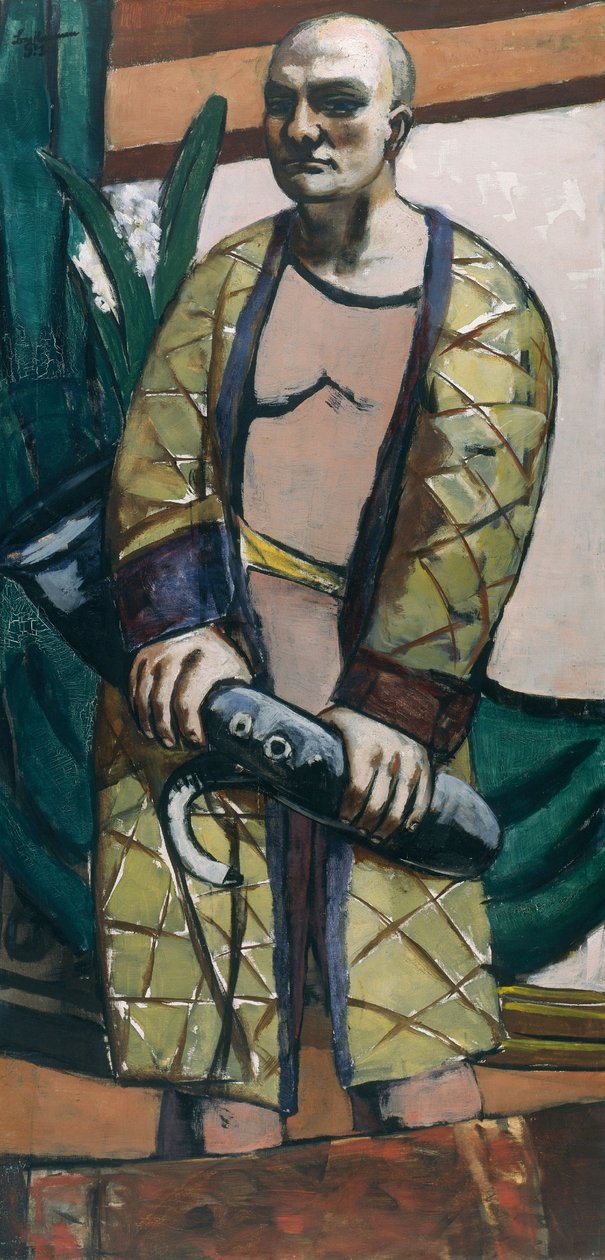 Självporträtt med saxofon av Max Beckmann