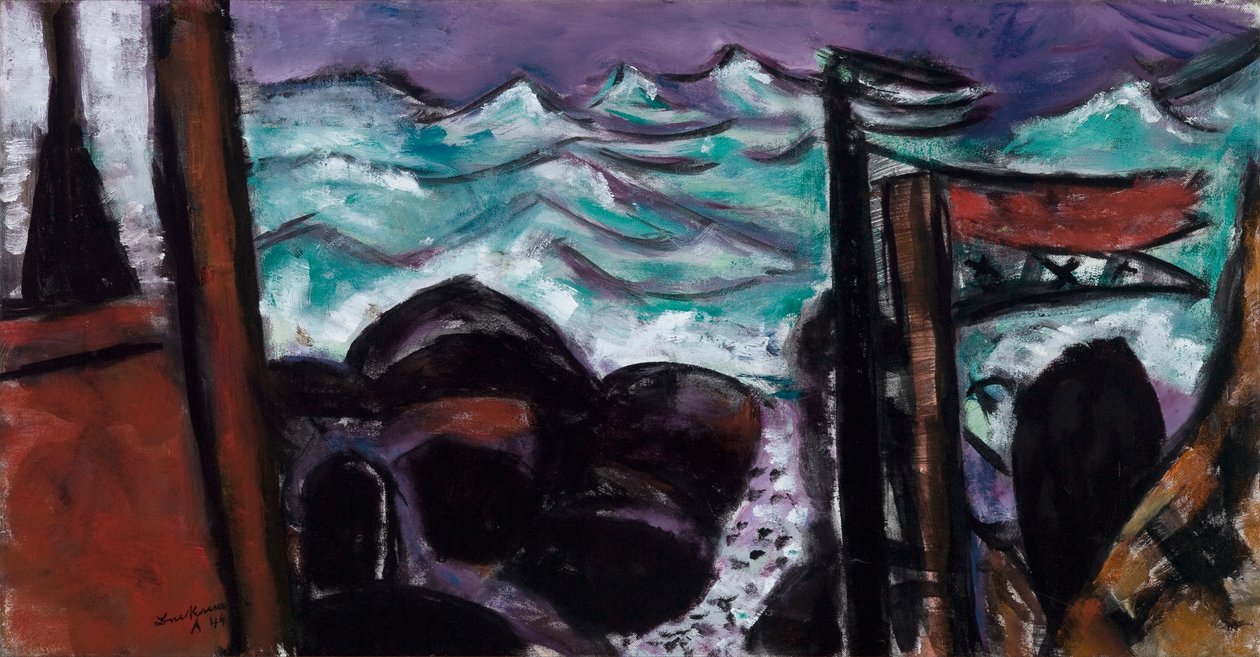 Litet stormigt hav av Max Beckmann