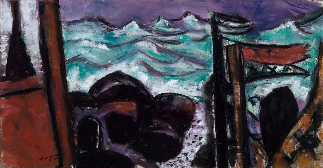 Liten stormig sjö av Max Beckmann