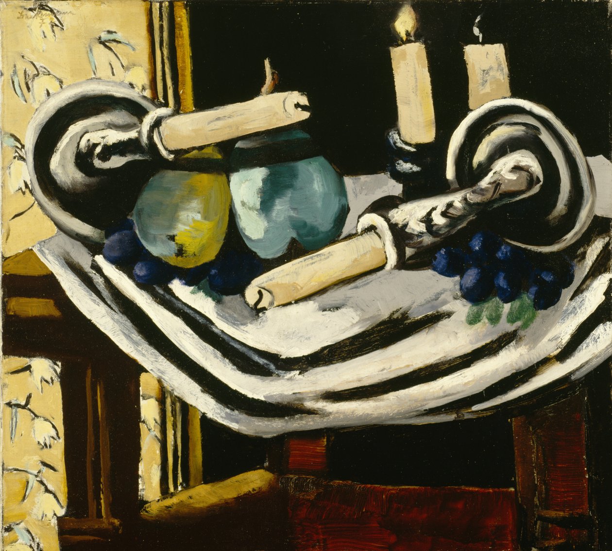 Stilleben med fallna ljus av Max Beckmann