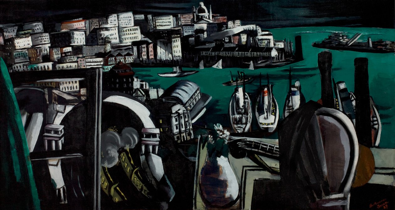 Genuas hamn av Max Beckmann