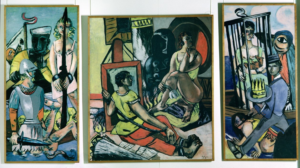 Triptyk av frestelsen av St. Anthony av Max Beckmann