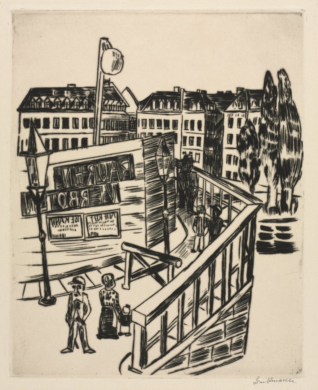 Träbro av Max Beckmann