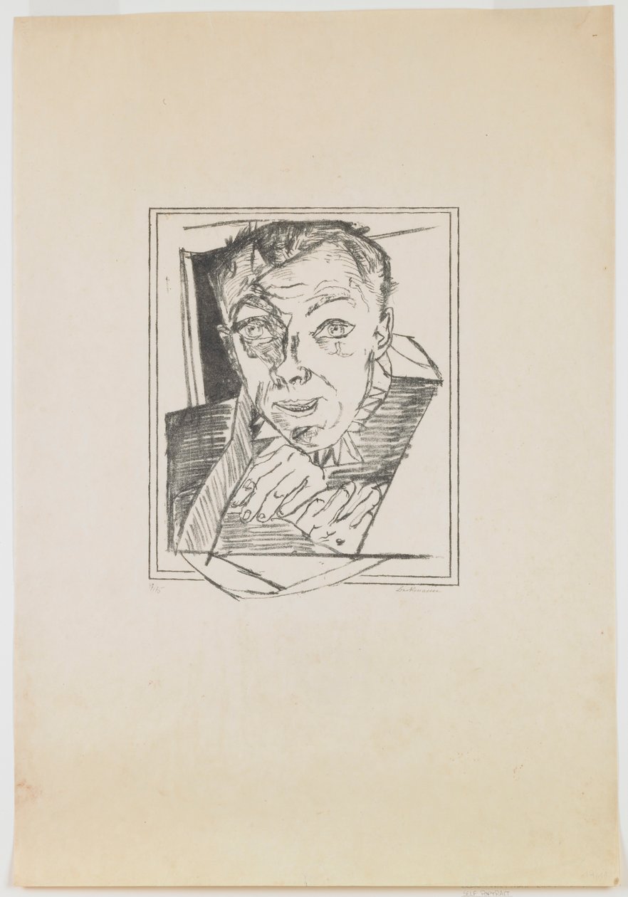 skylt 1: Självporträtt av Max Beckmann