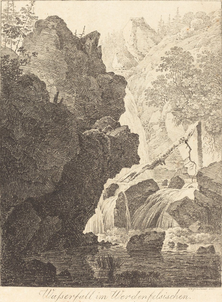 Vattenfallet (vattenfallet i Werdenfels) av Max Joseph Wagenbauer