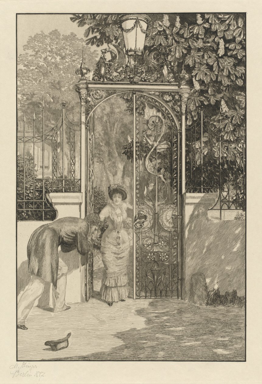 Vid porten Am Thor, 1887. av Max Klinger
