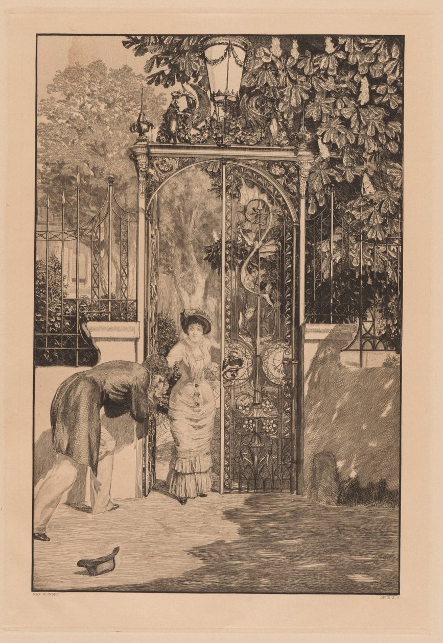 Vid porten Am Thor, 1887. av Max Klinger