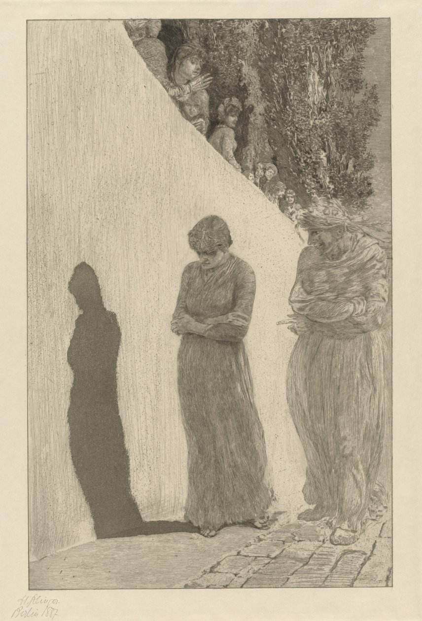 Vanära Schande: pl. 9, 1878. av Max Klinger