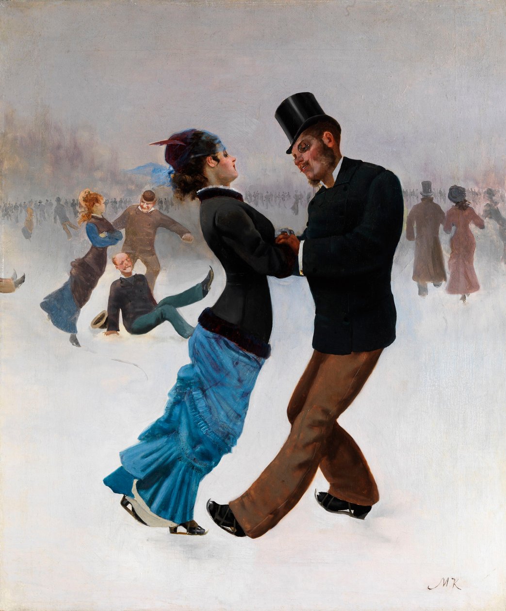 Skridskoåkare, ca. 1920 av Max Klinger