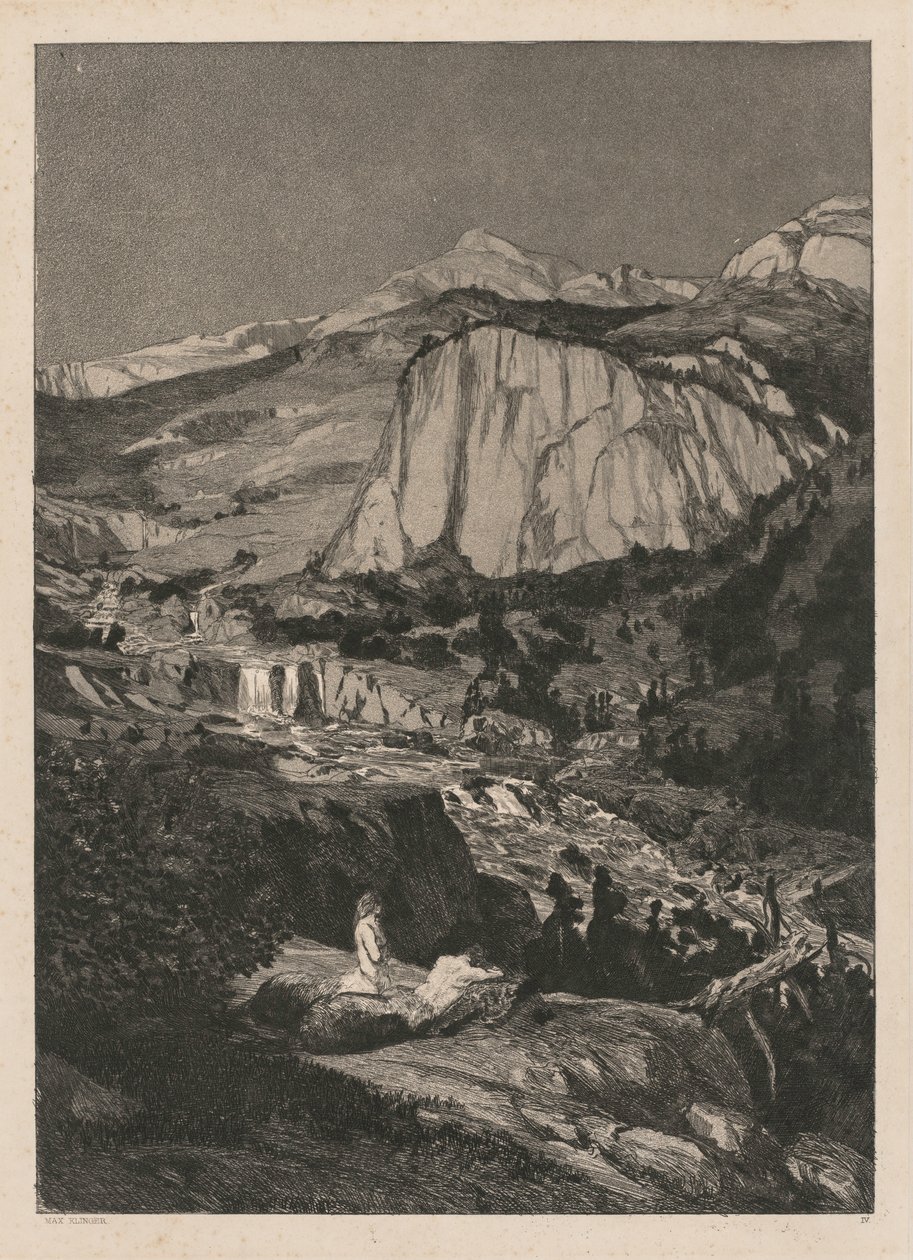 Intermezzo: Moonlit Night Opus IV, 5, 1881. av Max Klinger