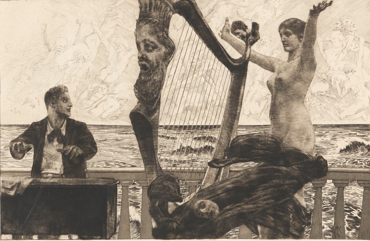 Opus XII, Brahms fantasi, 1894. av Max Klinger