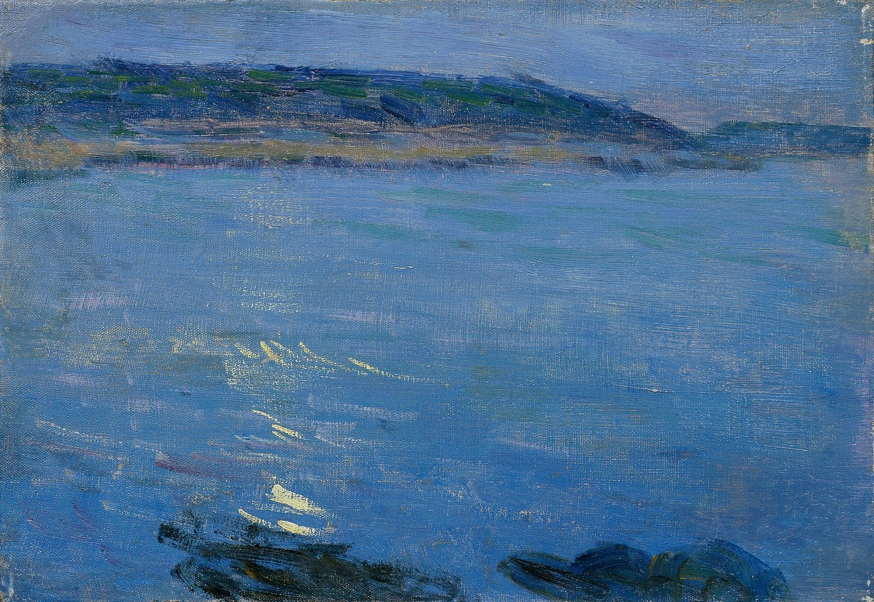 Blått havslandskap i månskenet av Max Kurzweil