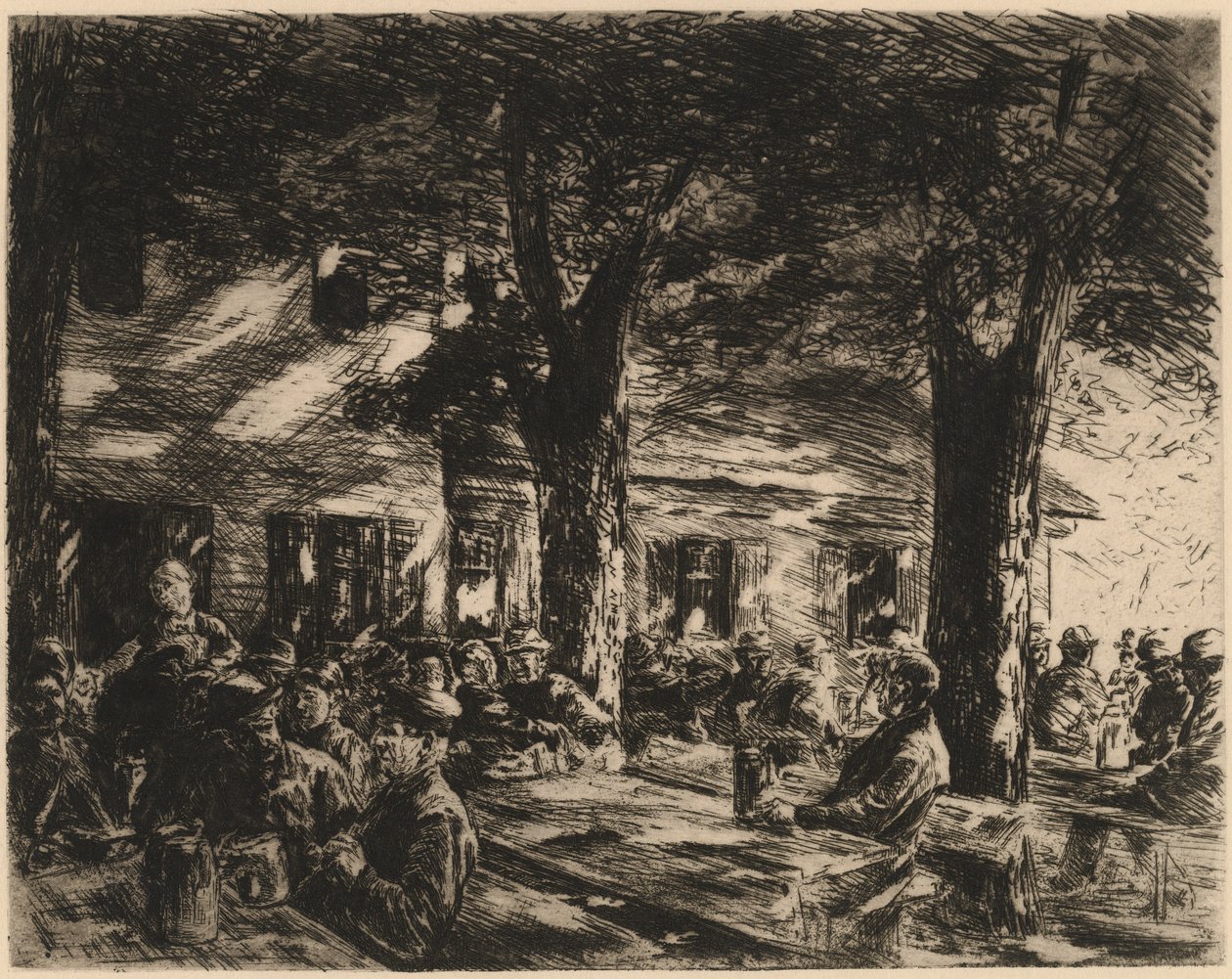 En krogträdgård i Rosenheim av Max Liebermann