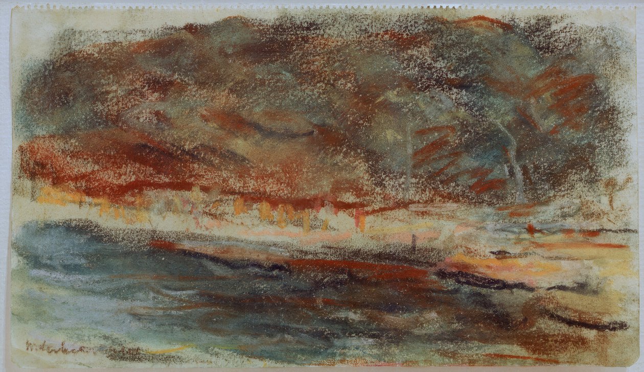Kvällslandskap i Hamburg av Max Liebermann