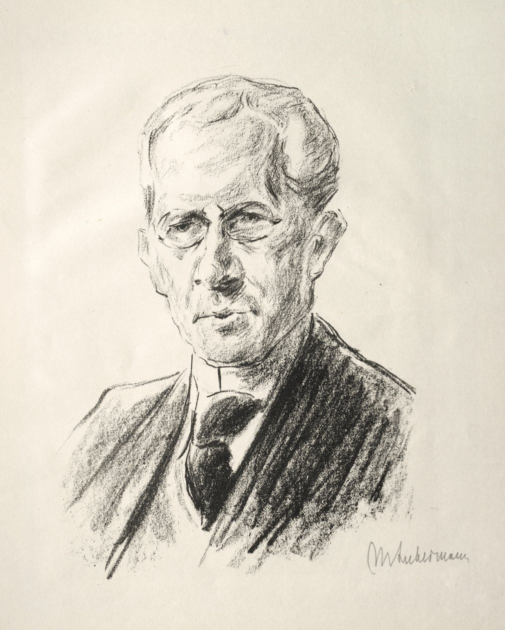 Arno Holz mapp: Porträtt av Arno Holz av Max Liebermann