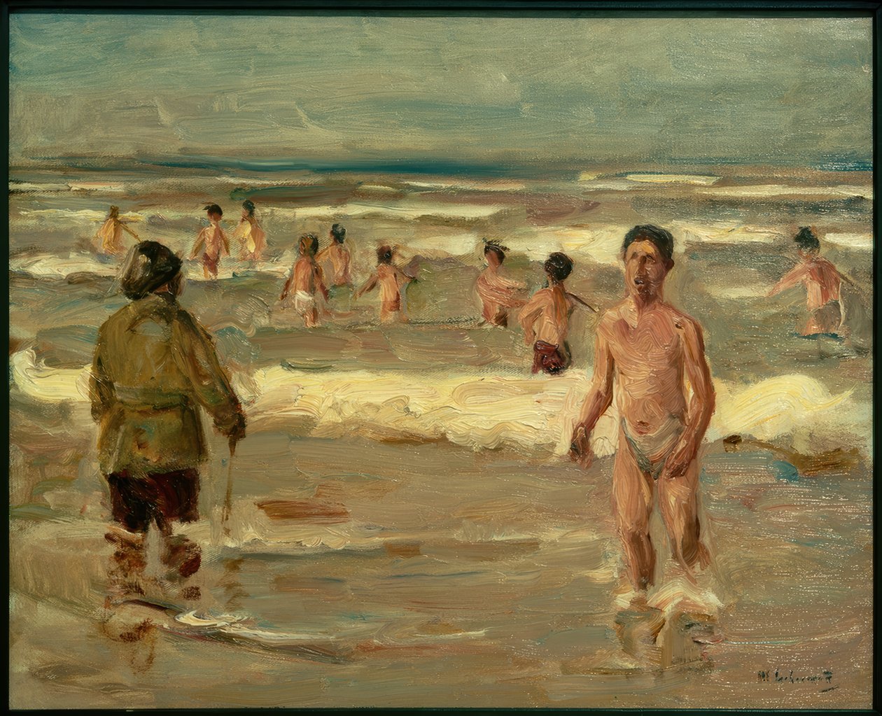 Pojkar badar i havet av Max Liebermann