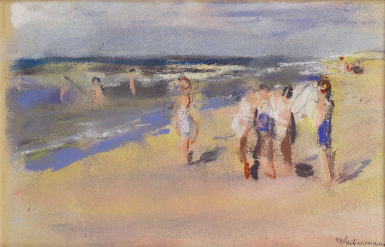 Beach, ca 1910 (kritteckning) av Max Liebermann