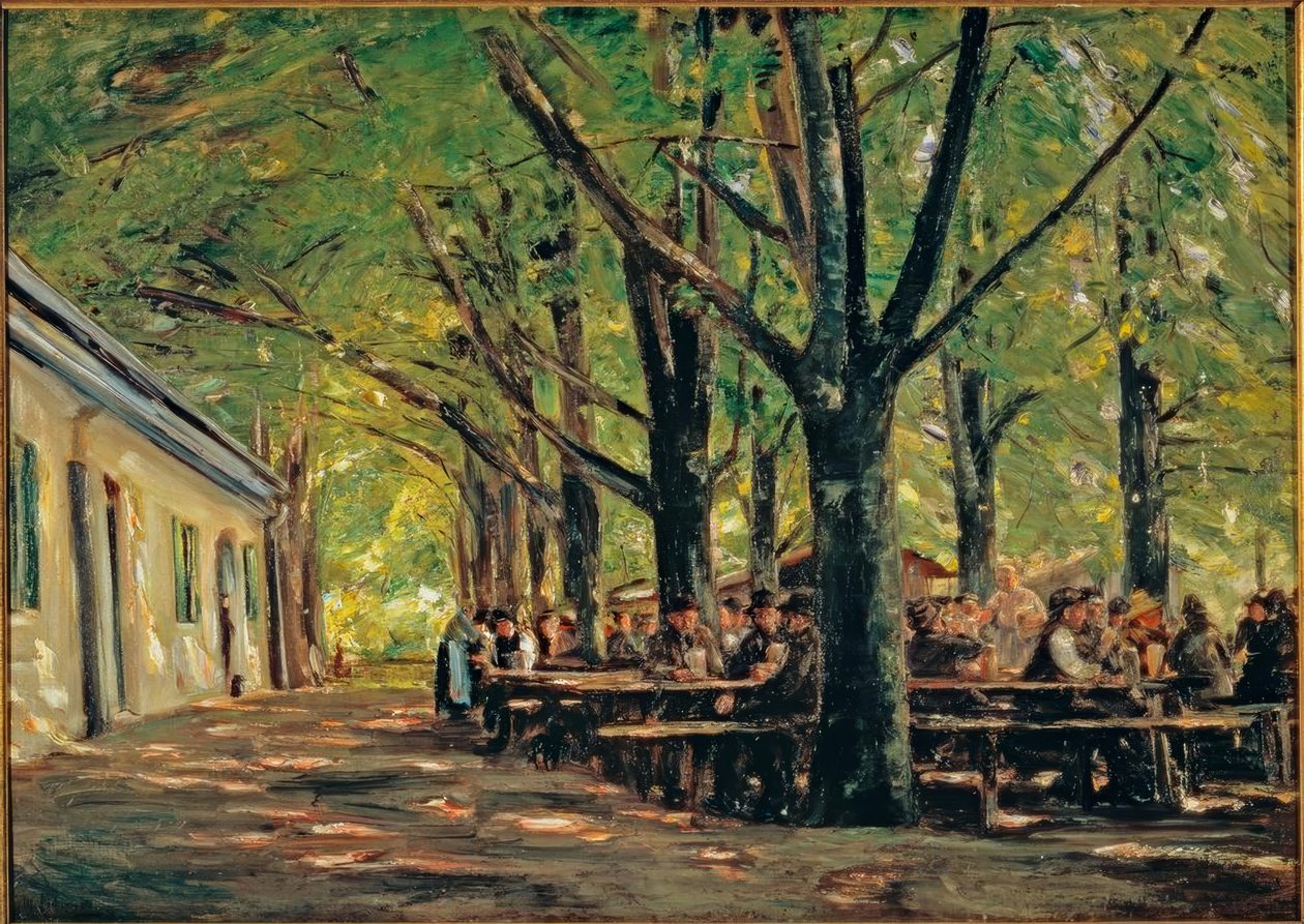 Biergarten i Brannenburg av Max Liebermann