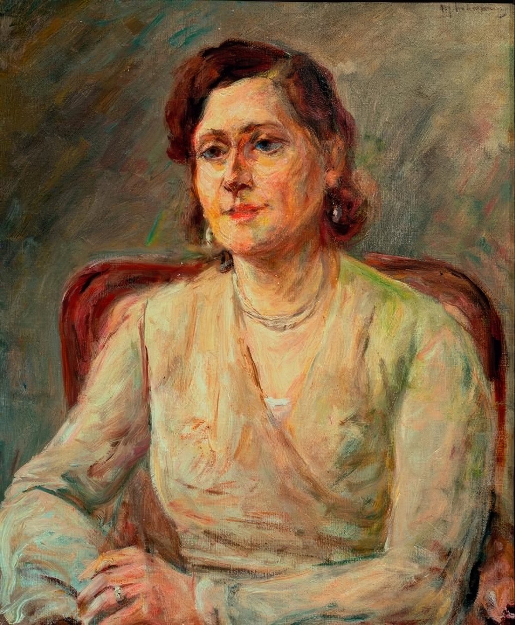 Porträtt av Lydia Petrowa av Max Liebermann