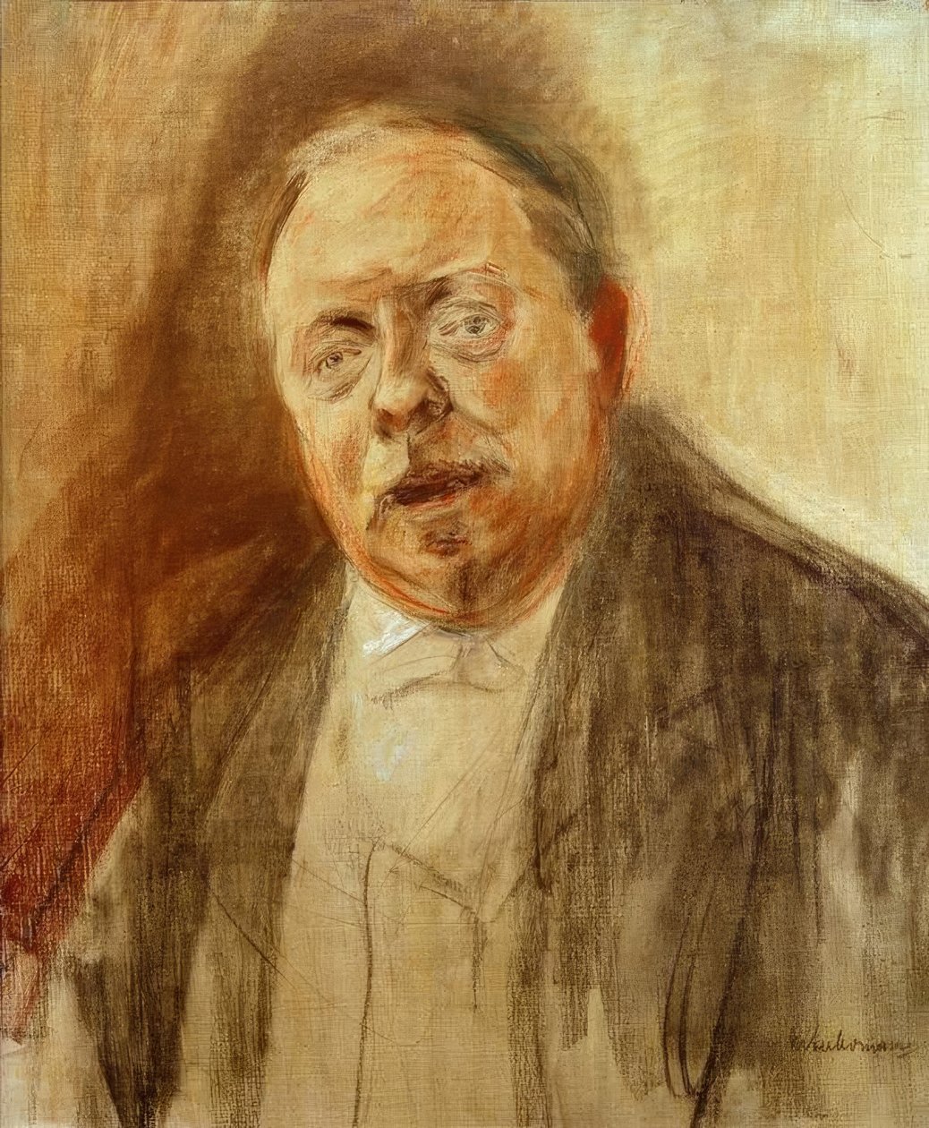 Porträttstudie av baron Alfred von Berger av Max Liebermann