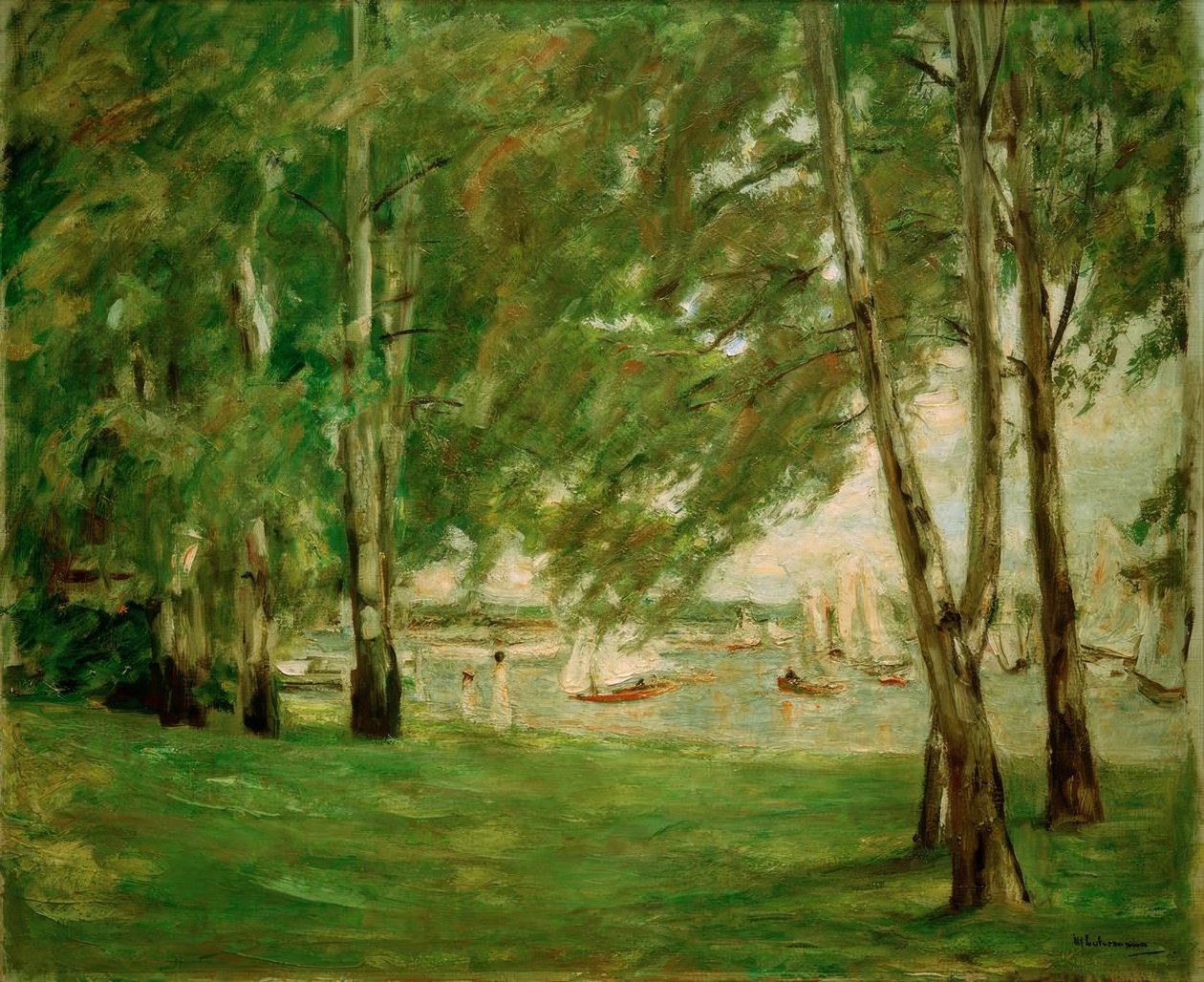 Björkar vid Wannseekusten i öster av Max Liebermann