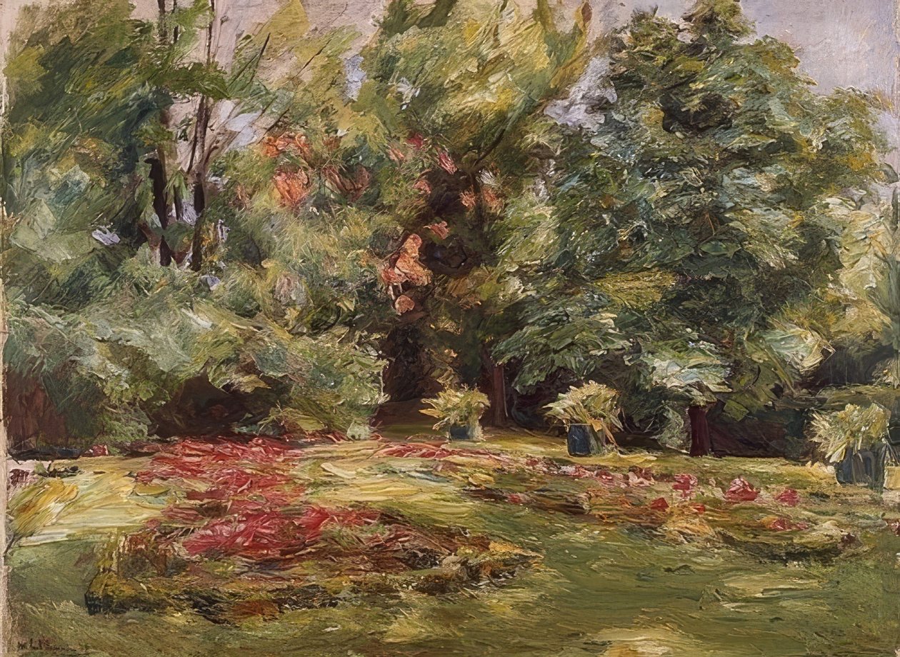 Blomsterterrass i Wannsee-trädgården. 1924 av Max Liebermann