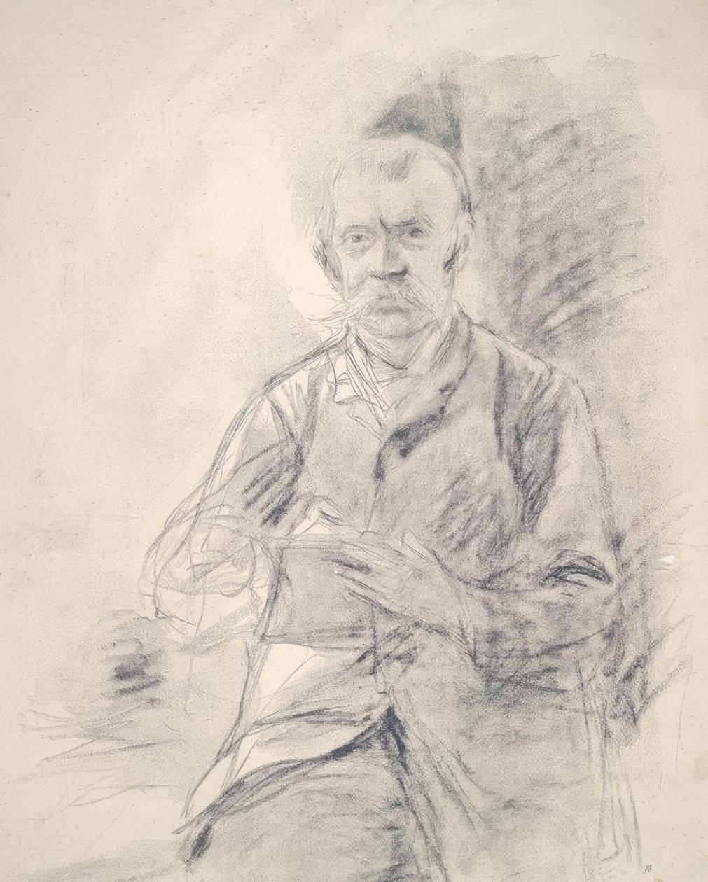 Fritz von Uhde / Litho. v. Kära man av Max Liebermann
