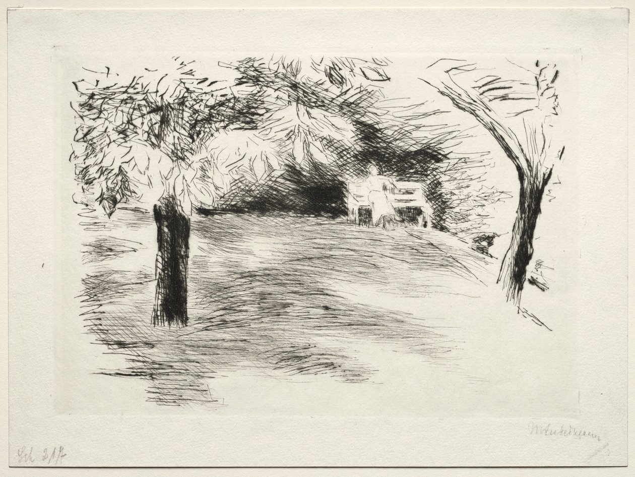 Trädgård i Wannsee, Tyskland. av Max Liebermann