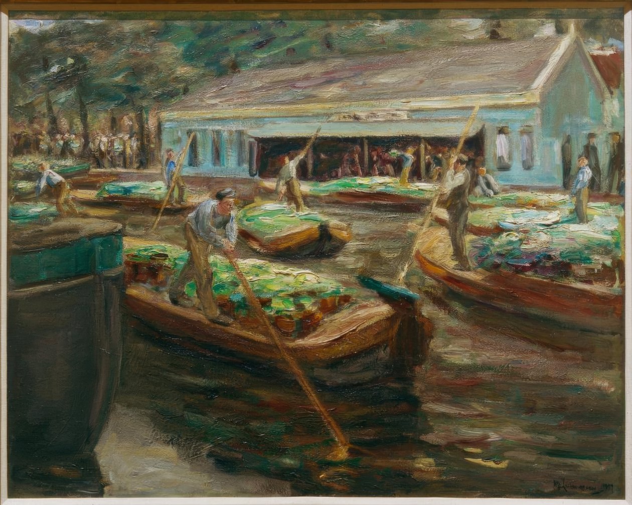 Grönsaksmarknad i Delft av Max Liebermann