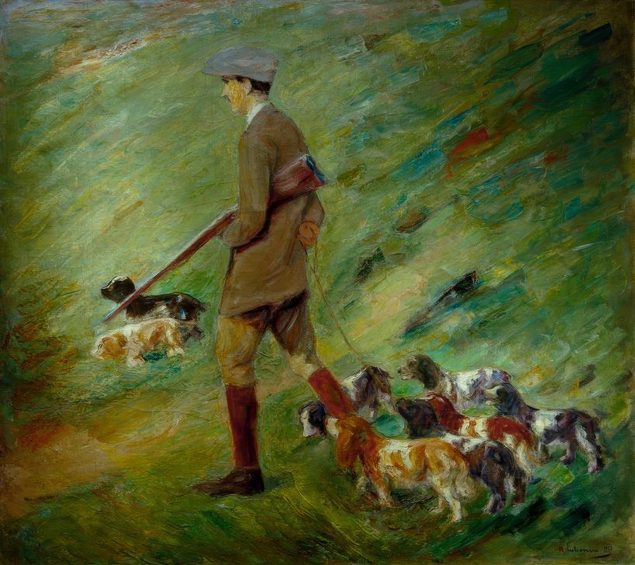 Jägare i sanddynerna - tränare med hundar av Max Liebermann