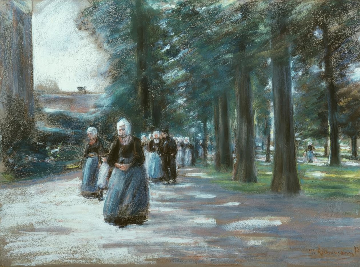 Går till kyrkan i Laren av Max Liebermann