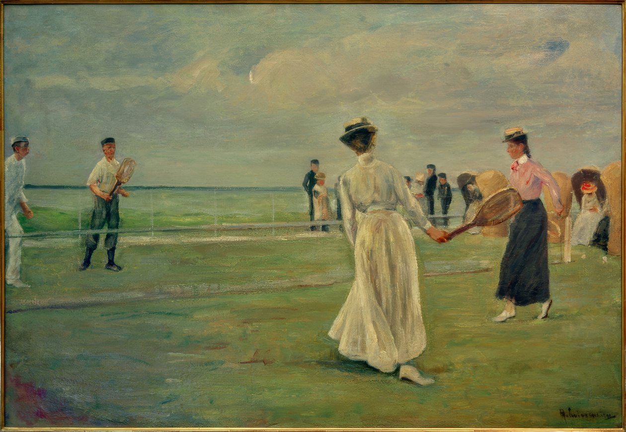 M.Liebermann, tennisspelare vid havet av Max Liebermann
