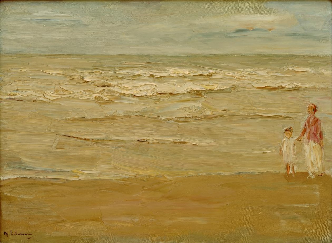 Havsbild - strand och sjö av Max Liebermann