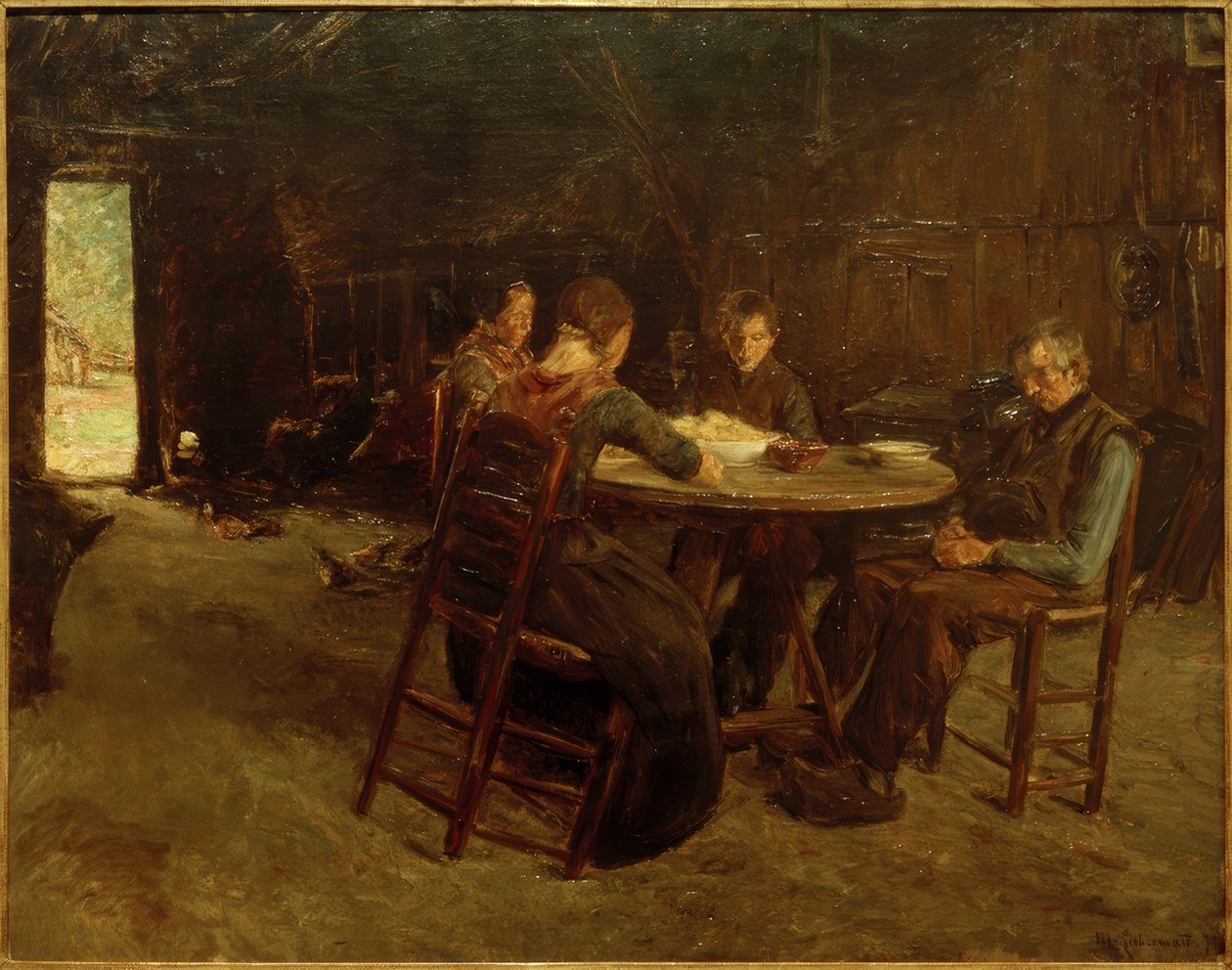 Östfrisiska bönder på nåd av Max Liebermann