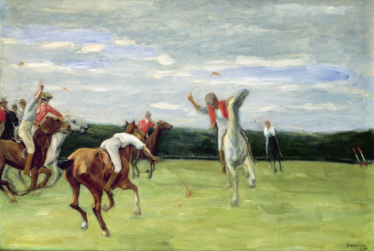Polospelare i Jenischpark, Hamburg, 1903 av Max Liebermann