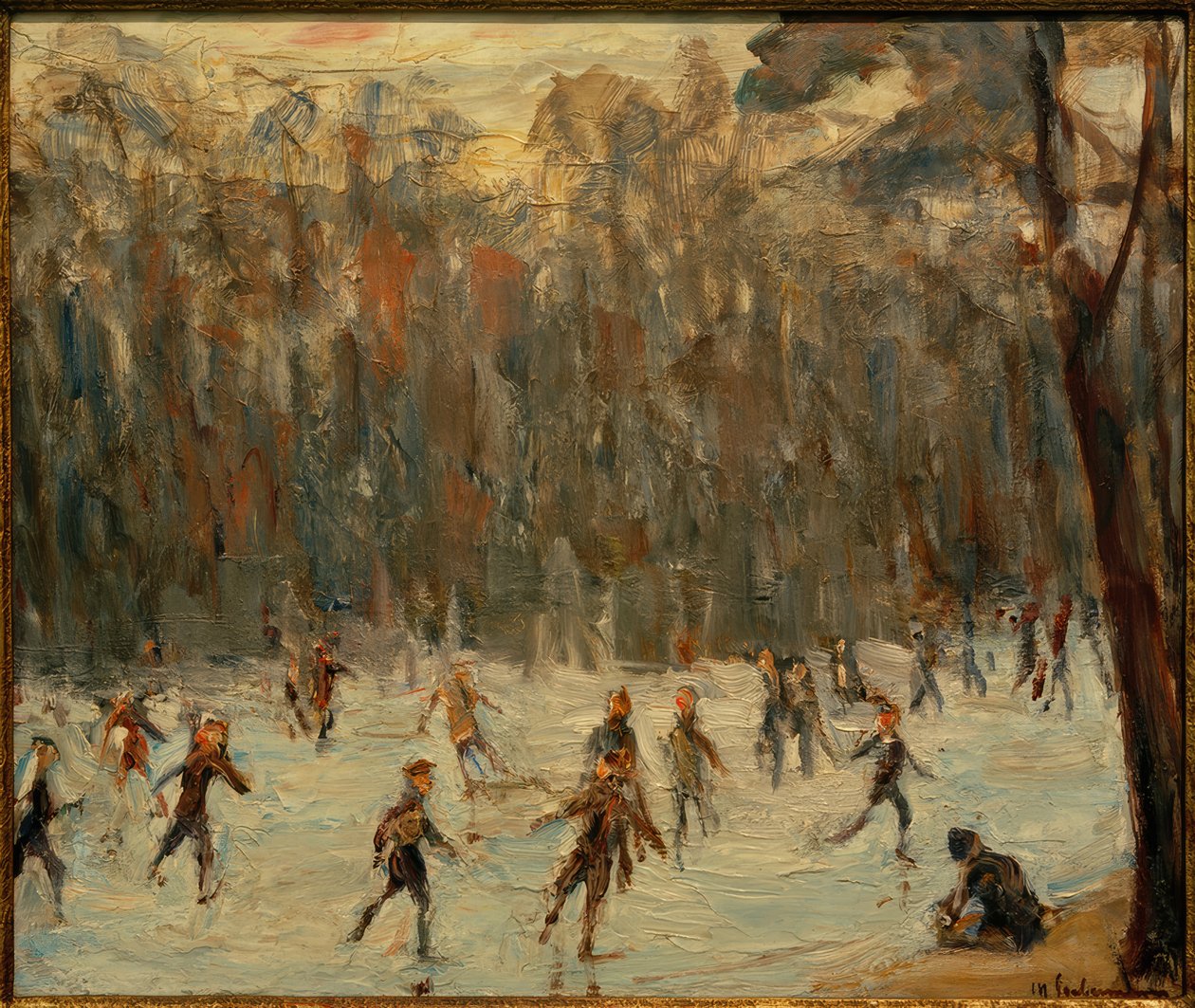 Skridskoåkare i Tiergarten av Max Liebermann