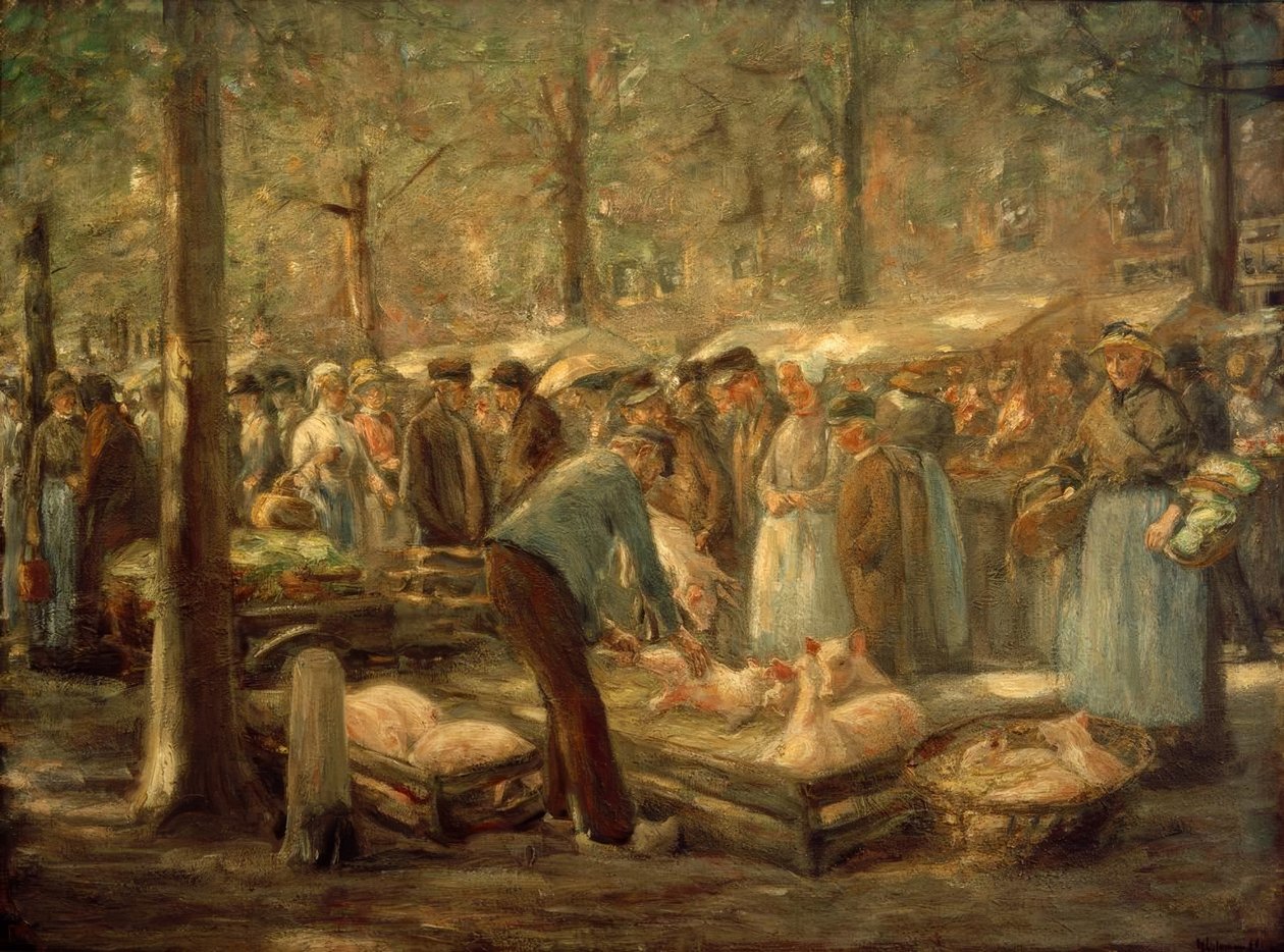 Grismarknad i Haarlem av Max Liebermann