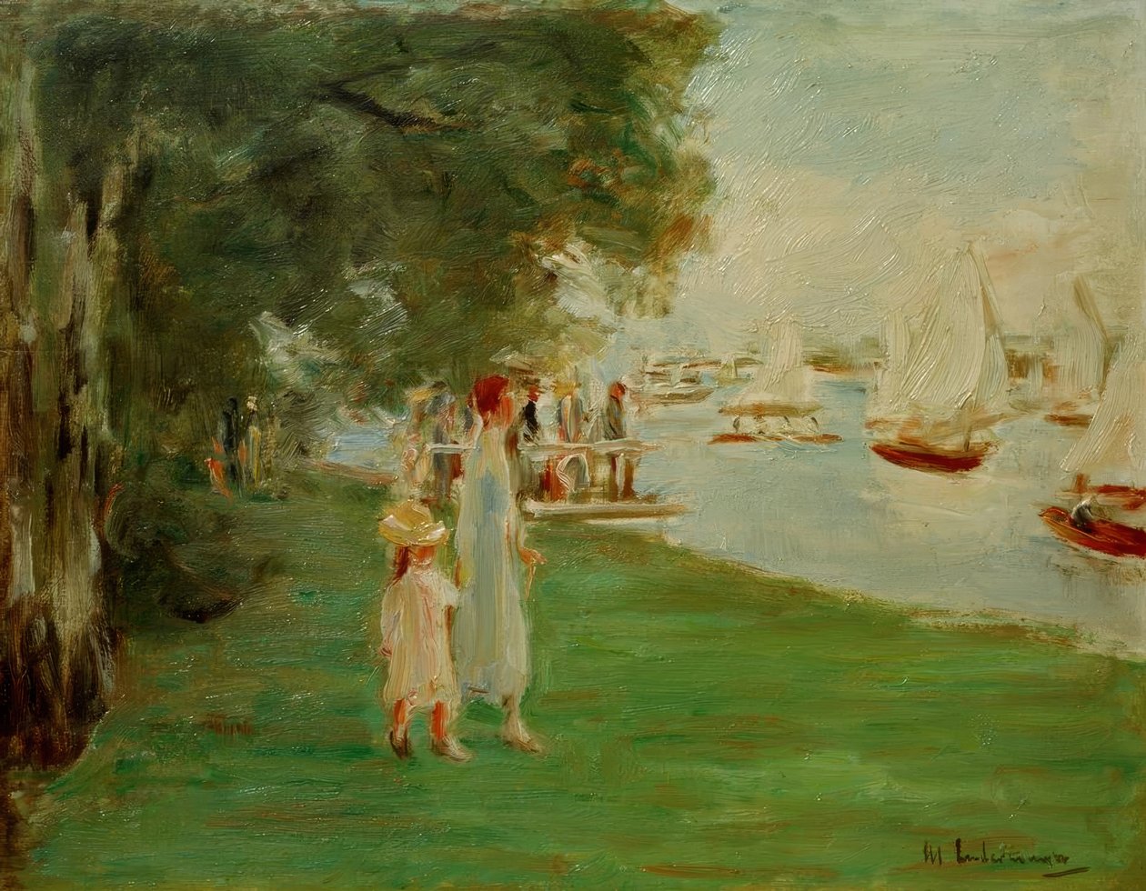 Barnvagnarna på Wannsees strand av Max Liebermann